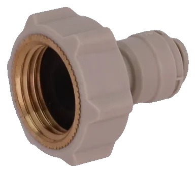 DMFit female adapter - 1/4"tube x 3/4"BSP flat typef ****brass***