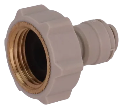 DMFit female adapter - 1/4"tube x 3/4"BSP flat typef ****brass***