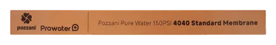 Pozzani ProWater RO membrane 4040 150psi