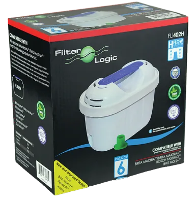 FilterLogic FL402H 6 pack compatible with Brita Maxtra