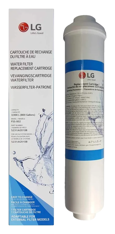 LG-ADQ73693901 in-line fridge cartridge with thumbnuts