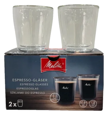 Melitta espresso glasses 80ml x 2