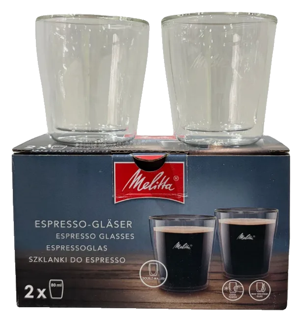 Melitta espresso glasses 80ml x 2