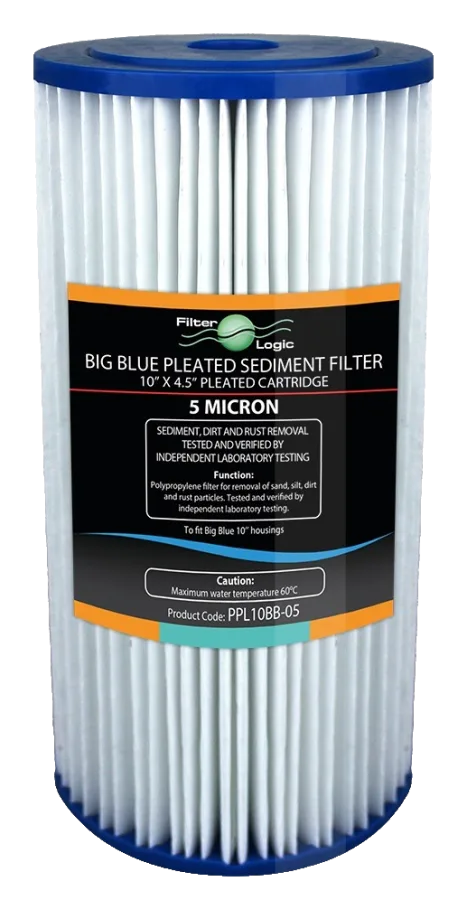 FilterLogic 10" Big Blue pleated filter 5 mic