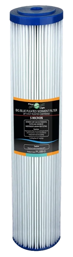 FilterLogic 20" Big Blue pleated filter 5 mic